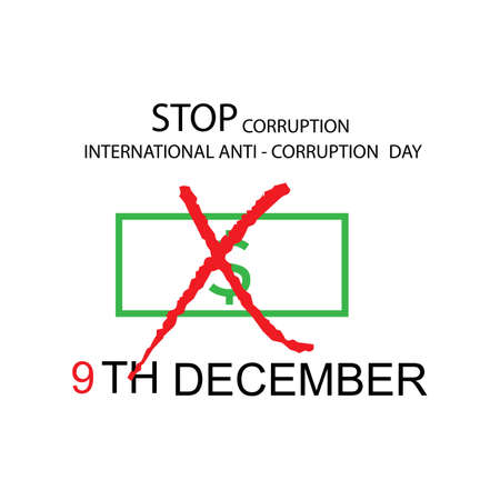 Stop Corruption and International Anti-Corruption Dayのイラスト素材