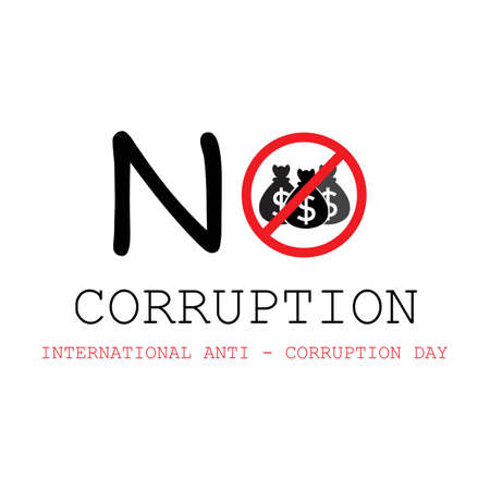 Stop Corruption and International Anti-Corruption Dayのイラスト素材