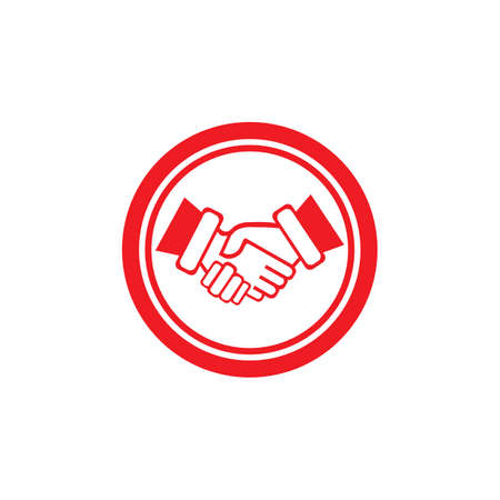Hand Shake logo template vectorのイラスト素材