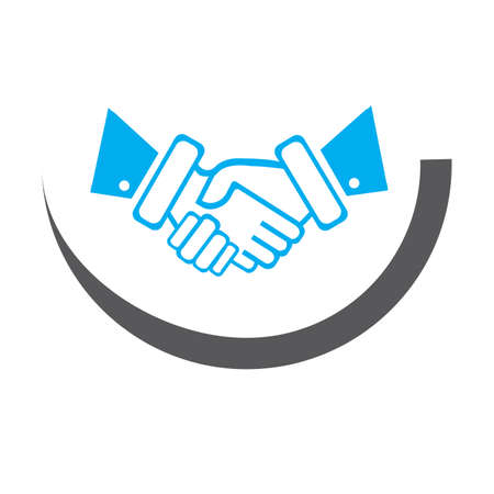 Hand Shake logo template vectorのイラスト素材