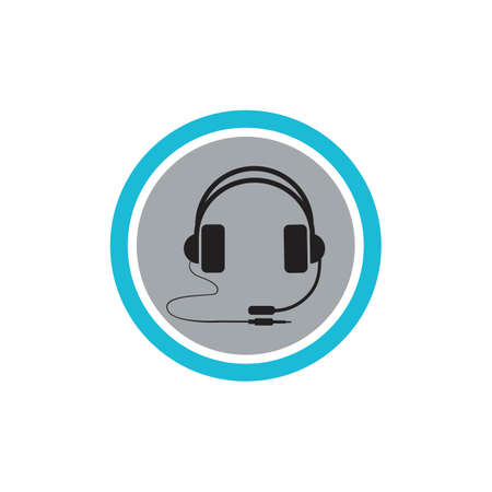 modern headphones vector icon,call center icon Vector illustration designのイラスト素材