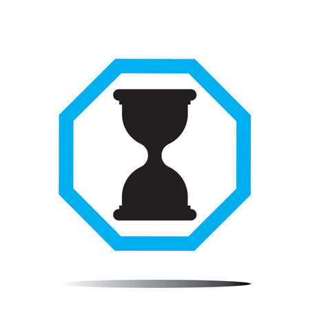 Hourglass logo Icon Vector Illustration design template