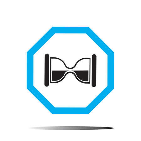 Hourglass logo Icon Vector Illustration design template