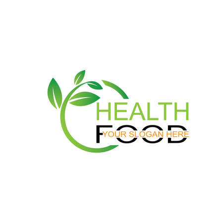 healthy food logo vector design icon illustrationのイラスト素材