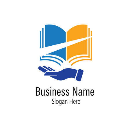 book logo and bookstore icon vector design templateBook Logo Template vector Illustration designのイラスト素材