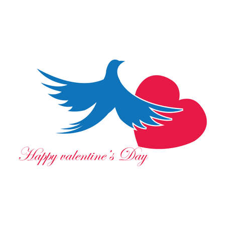 Valentines Day Logo Design Vector illustration templateのイラスト素材