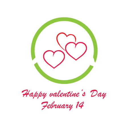 Valentines Day Logo Design Vector illustration templateのイラスト素材
