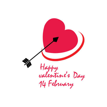 Valentines Day Logo Design Vector illustration templateのイラスト素材
