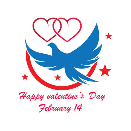 Valentines Day Logo Design Vector illustration templateのイラスト素材