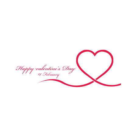 Valentines Day Logo Design Vector illustration templateのイラスト素材