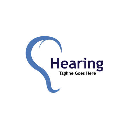 Hearing Logo Template vector icon designのイラスト素材