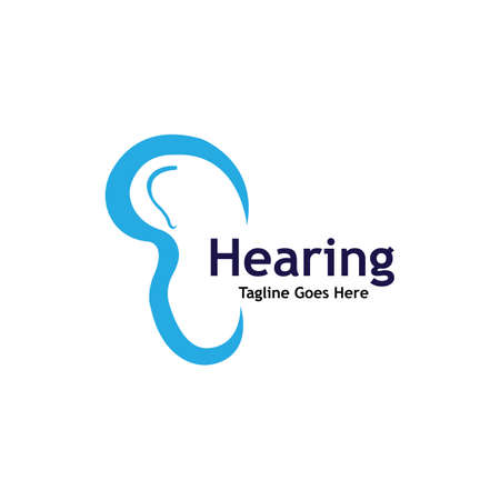 Hearing Logo Template vector icon designのイラスト素材