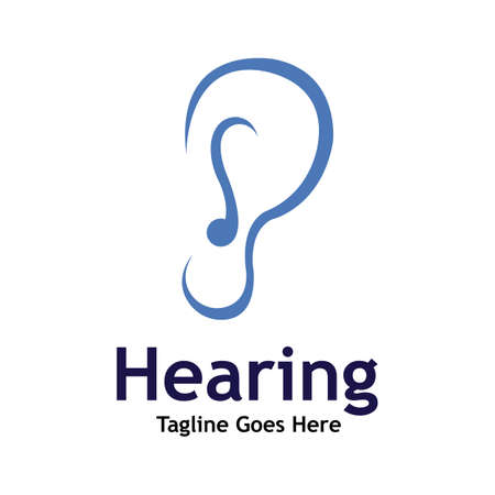 Hearing Logo Template vector icon designのイラスト素材