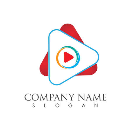 Colorful Play logo design concept. Play logo template vector. Icon Symbolのイラスト素材