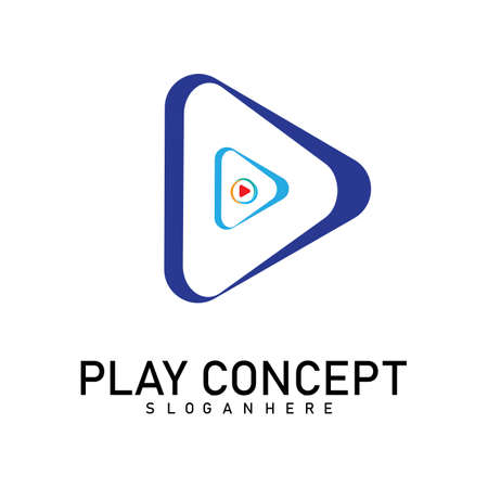Colorful Play logo design concept. Play logo template vector. Icon Symbolのイラスト素材