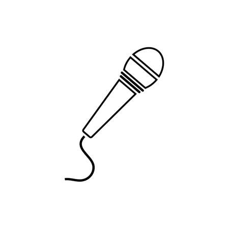 Microphone icon graphic design template illustration vectorのイラスト素材