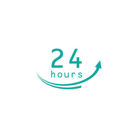 twenty four hours icon,
24 hours vector iconのイラスト素材
