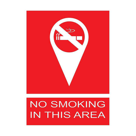 No Smoking Icon Vector Logo Template Illustration Designのイラスト素材