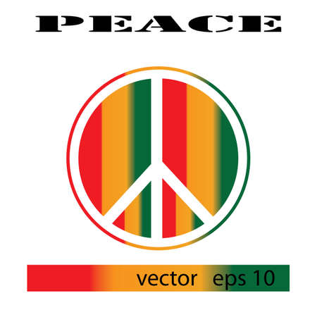 peace symbol icon vector friendship illustration design templateのイラスト素材