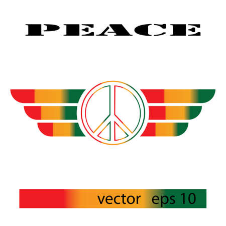 peace symbol icon vector friendship illustration design templateのイラスト素材