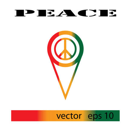 peace symbol icon vector friendship illustration design templateのイラスト素材