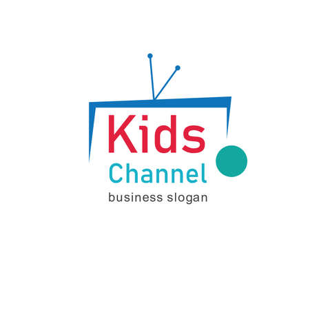 Kids channel logo icon design template. Vector illustrationのイラスト素材