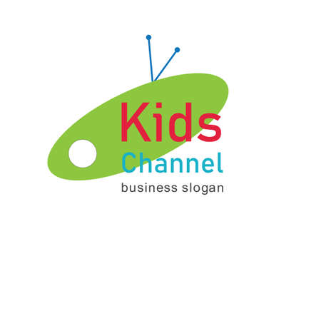 Kids channel logo icon design template. Vector illustrationのイラスト素材
