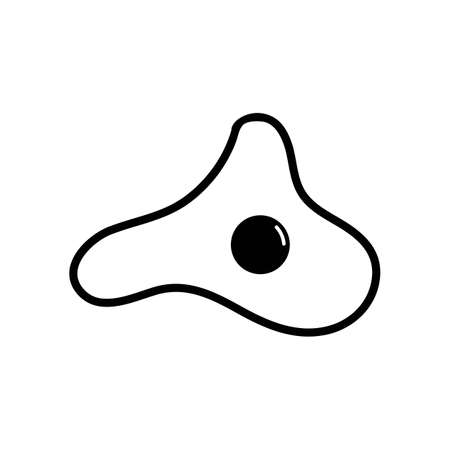 omelet icon. egg icon vector illustrationのイラスト素材