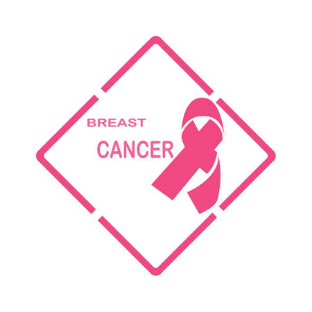 Breast Cancer Awareness Ribbon Vector illustration &#xA;pink ribbon symbol. Breast Cancer Awareness Month Campaign. Icon design Vector Illustrationのイラスト素材