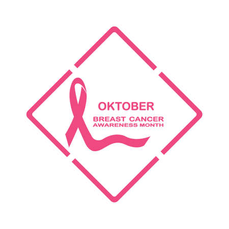 Breast Cancer Awareness Ribbon Vector illustration &#xA;pink ribbon symbol. Breast Cancer Awareness Month Campaign. Icon design Vector Illustrationのイラスト素材