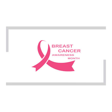 Breast Cancer Awareness Ribbon Vector illustration &#xA;pink ribbon symbol. Breast Cancer Awareness Month Campaign. Icon design Vector Illustrationのイラスト素材