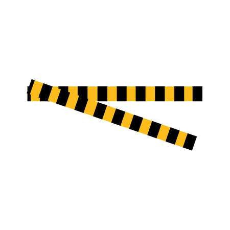 Black and yellow police stripe Vector illustration designのイラスト素材
