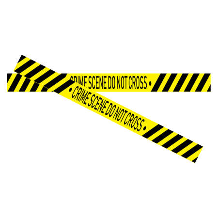 Black and yellow police stripe Vector illustration designのイラスト素材