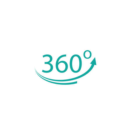 360 Degrees icon vector design templateのイラスト素材