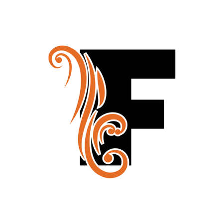 F Letter vector icon illustration designのイラスト素材
