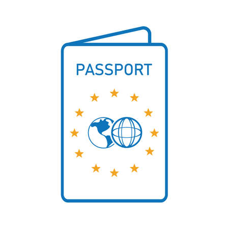 Passport Icon Vector Logo Template
international passport vector Icon - Travel, Boarding, Airport, Document Vector illustrationのイラスト素材
