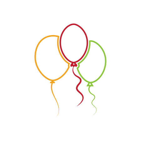Balloons design, Party celebration birthday holiday decoration and entertainment, Vector illustrationのイラスト素材