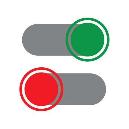 On Off Button Icon Vector Design Illustrationのイラスト素材