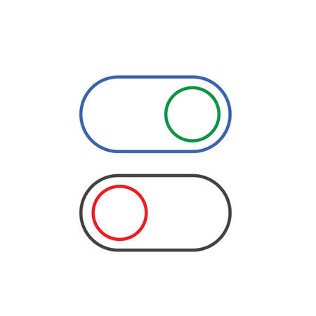 On Off Button Icon Vector Design Illustrationのイラスト素材