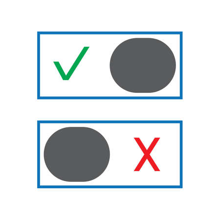 On Off Button Icon Vector Design Illustrationのイラスト素材