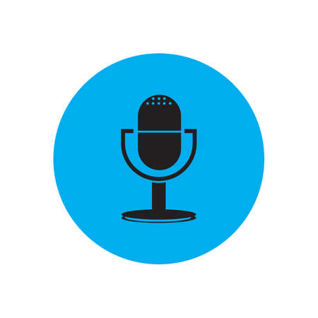 Microphone icon graphic design template illustration vectorのイラスト素材