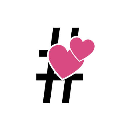 Hashtag symbol logo icon design template elementsのイラスト素材