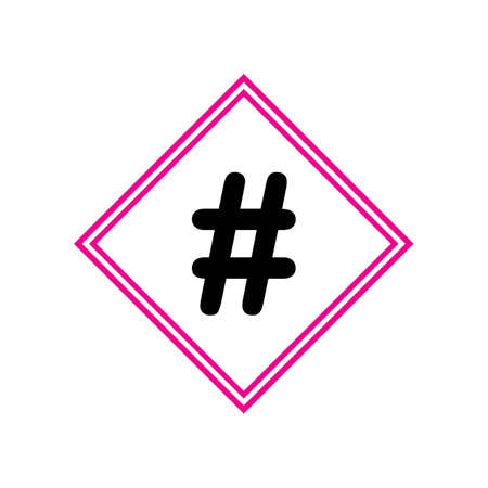 Hashtag symbol logo icon design template elements