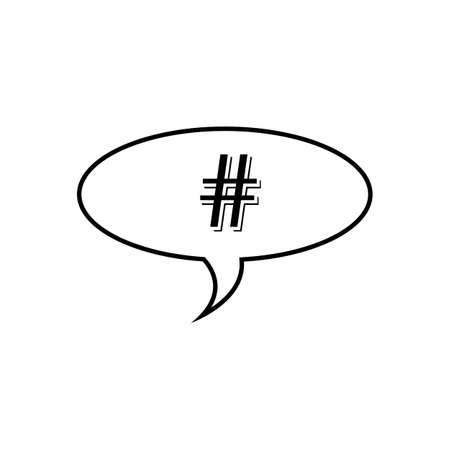 Hashtag symbol logo icon design template elementsのイラスト素材