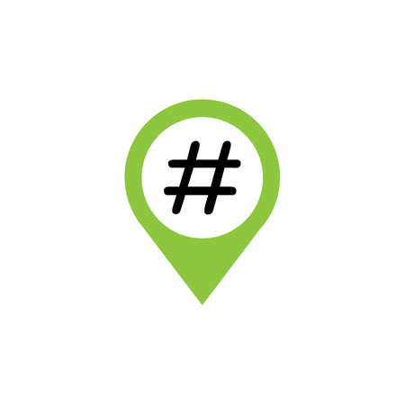 Hashtag symbol logo icon design template elementsのイラスト素材