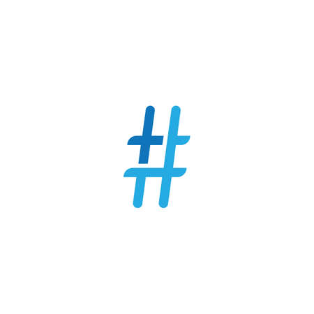 Hashtag symbol logo icon design template elementsのイラスト素材