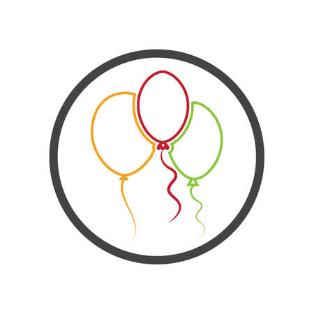 Balloons design, Party celebration birthday holiday decoration and entertainment, Vector illustrationのイラスト素材