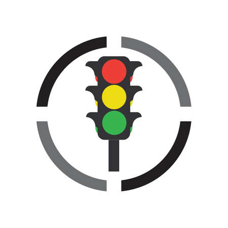 Traffic Light Icon Vector Design Template
Traffic light signal - Vector icon