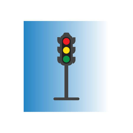 Traffic Light Icon Vector Design TemplateTraffic light signal - Vector iconのイラスト素材