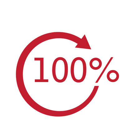 100 percent icon vector illustration design templateのイラスト素材